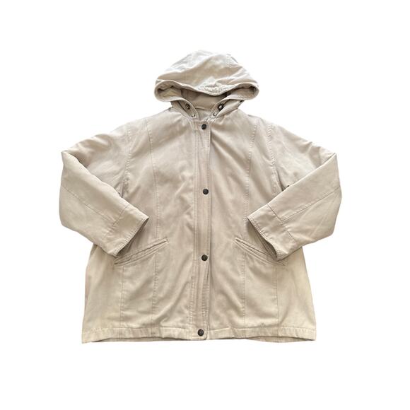 Bromley Sport Hooded Coat Sz XL w/ Removable Lining Poly Shell With Sueded Feel - Picture 1 of 9